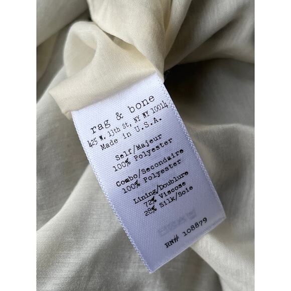 rag & bone Aubrey Black Sleeveless Top Sheer Overlay Silk Trim Blouse XS - Picture 7 of 14